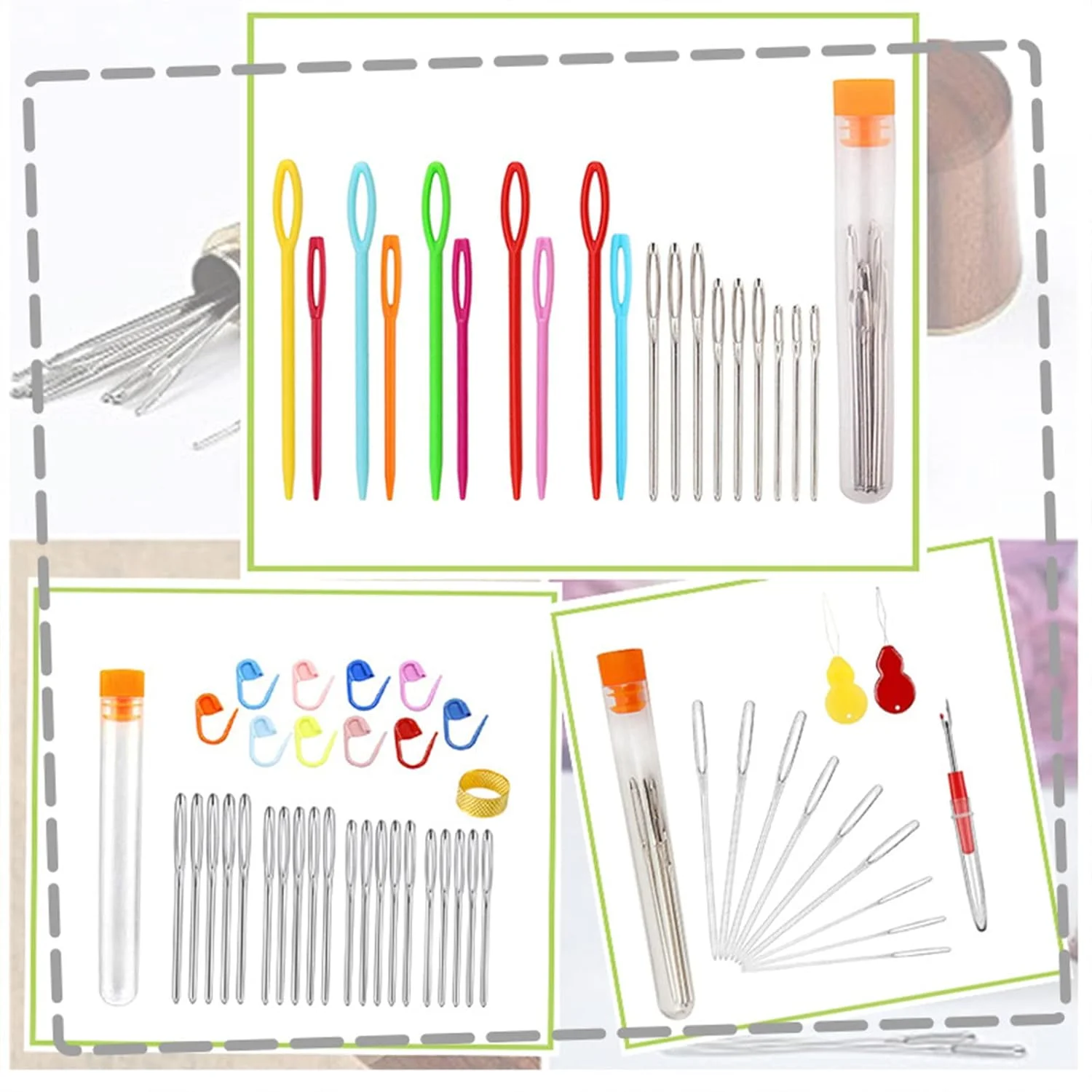 سوزن های گلدوزی چشم بزرگ حرفه ای، سوزن های خیاطی دستی ممتاز برای تعمیرات اضطراری خانگی و فضای باز، لوازم خیاطی، سوزن های چشم بزرگ برای نخ، صنایع دستی خیاطی دستی