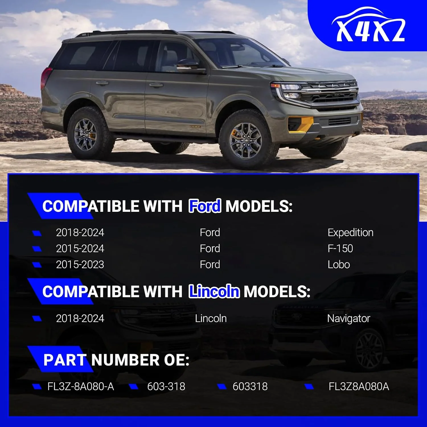 مخزن انبساط مایع خنک کننده موتور FL3Z-8A080-A مناسب برای فورد اکسپدیشن F-150 مدل 2015-2024 و لینکلن نویگیتور مدل 2018-2024 جایگزین FL3Z8A080A 603-318