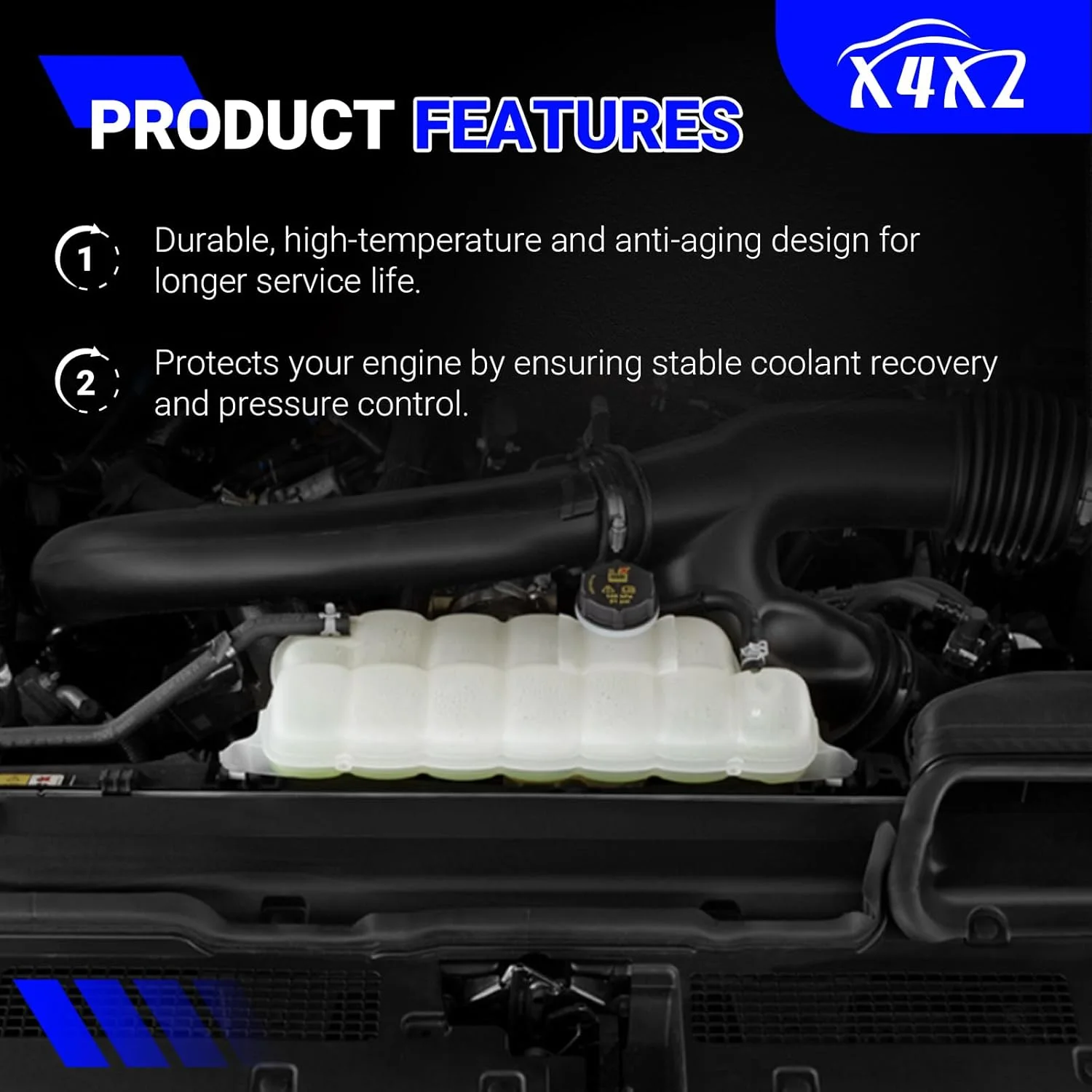 مخزن انبساط مایع خنک کننده موتور FL3Z-8A080-A مناسب برای فورد اکسپدیشن F-150 مدل 2015-2024 و لینکلن نویگیتور مدل 2018-2024 جایگزین FL3Z8A080A 603-318