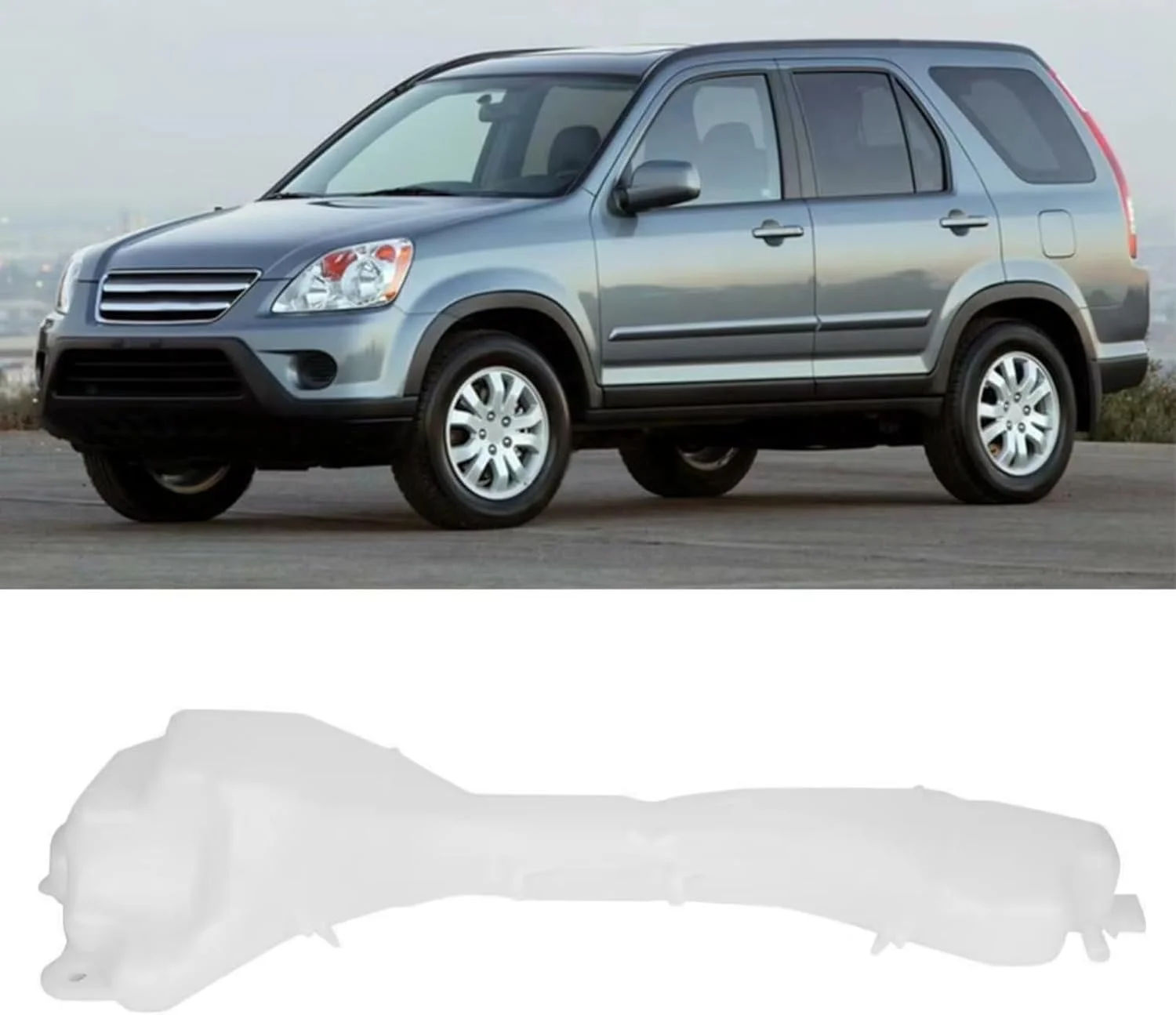 مخزن خنک کننده سازگار با CR-V 2.4L مدل های 2002 2003 2004 2005 2006، مخزن سرریز رادیاتور با درب، مخزن انبساط رادیاتور خنک کننده