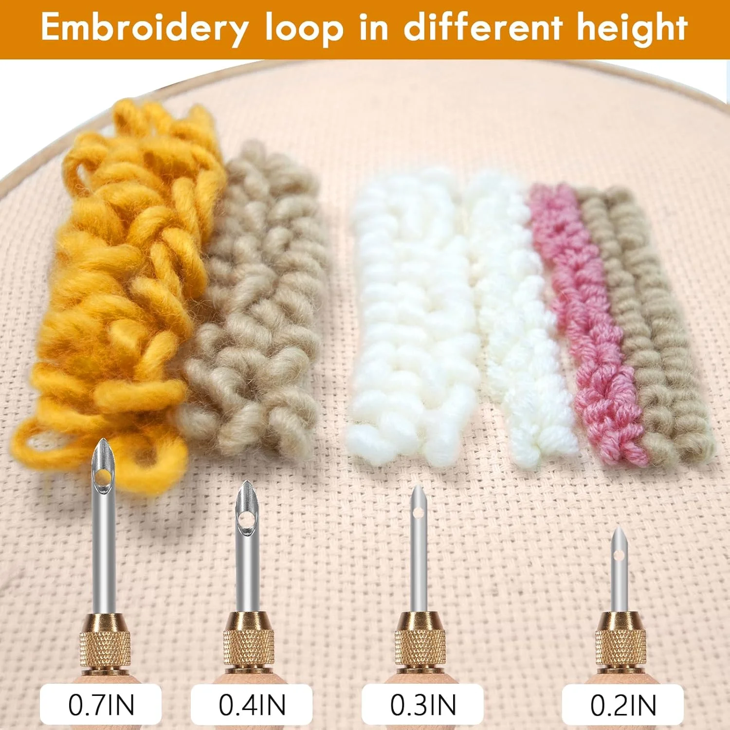 پلیاِی سوزن پانچ، ابزار سوزن پانچ چوبی، ابزار سوزن پانچ گلدوزی قابل تنظیم برای پانچ سوزنی، دوخت صنایع دستی DIY