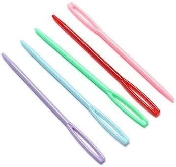 5 عدد سوزن پلاستیکی بافندگی و کوبلن دوزی (چند رنگ)