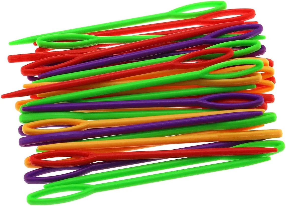 سوزن پلاستیکی خیاطی 50 عددی 3 1/2 اینچی، سوزن های بندبازی پلاستیکی رنگارنگ با چشم بزرگ ایمن برای خیاطی و صنایع دستی دست ساز سوزن پلاستیکی خیاطی 50 عددی 3 1/2 اینچی، سوزن های بندبازی پلاستیکی رنگارنگ با چشم بزرگ ایمن برای خیاطی و صنایع دستی دست ساز