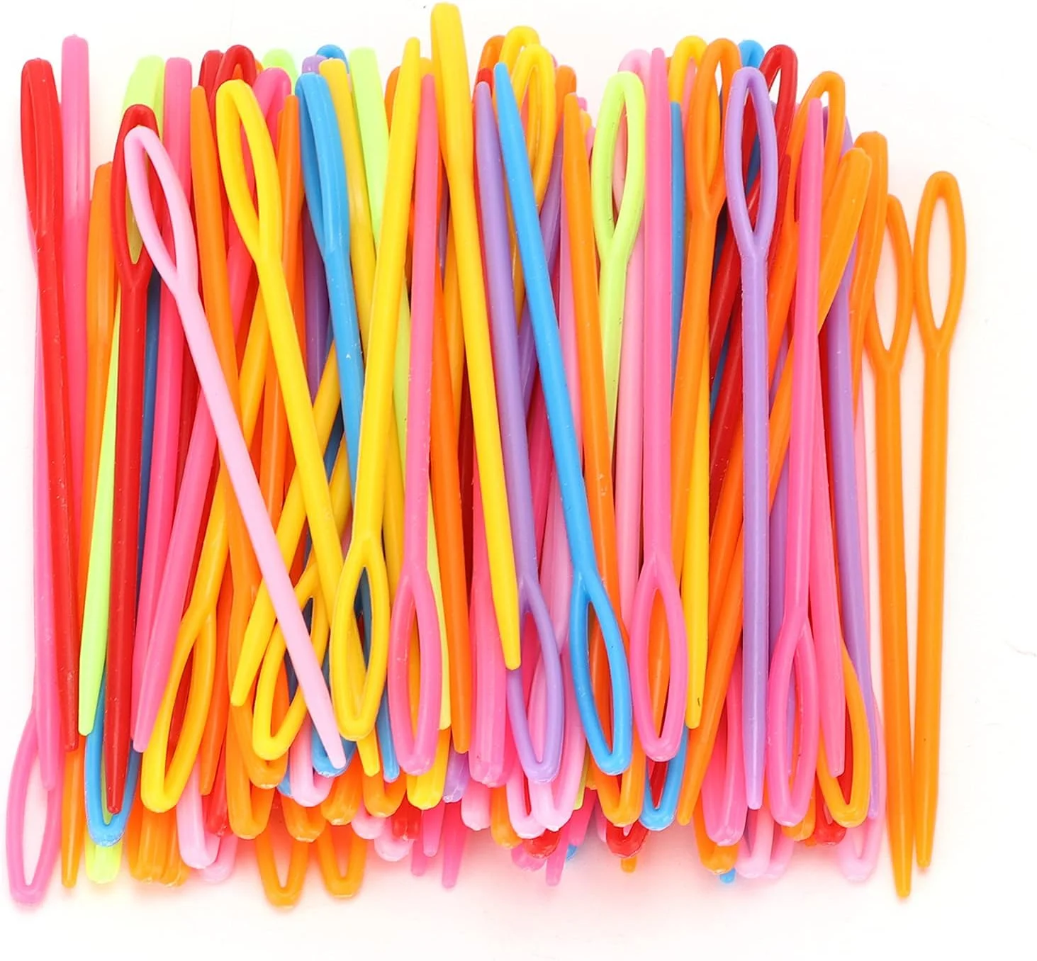 سوزن های خیاطی پلاستیکی، سوزن های گلدوزی بادوام 1000 عددی سوزن های بندکشی ایمنی برای DIY برای صنایع دستی برای بافندگی برای خیاطی