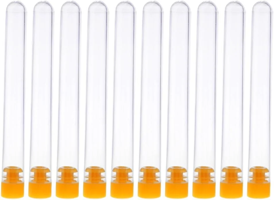 10 عدد محفظه سوزن خیاطی نمدی پلاستیکی نارنجی، کیت سوزن خیاطی، بطری های نگهدارنده