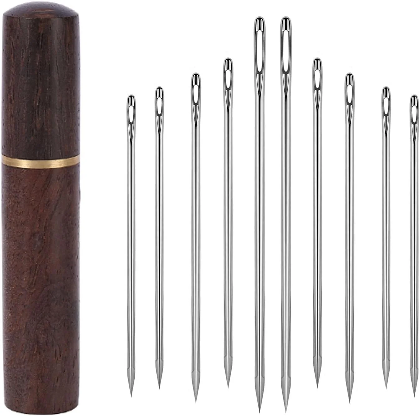 ست 30 عددی سوزن خیاطی با 1 لوله چوبی برای نگهداری، سوزن های خیاطی با سوراخ بزرگ، سوزن های گلدوزی، سوزن رفو، سوزن پشمی برای خیاطی، 5 سایز سوزن خیاطی فولادی برای کاردستی خیاطی دستی ست 30 عددی سوزن خیاطی با 1 لوله چوبی برای نگهداری، سوزن های خیاطی با سوراخ بزرگ، سوزن های گلدوزی، سوزن رفو، سوزن پشمی برای خیاطی، 5 سایز سوزن خیاطی فولادی برای کاردستی خیاطی دستی