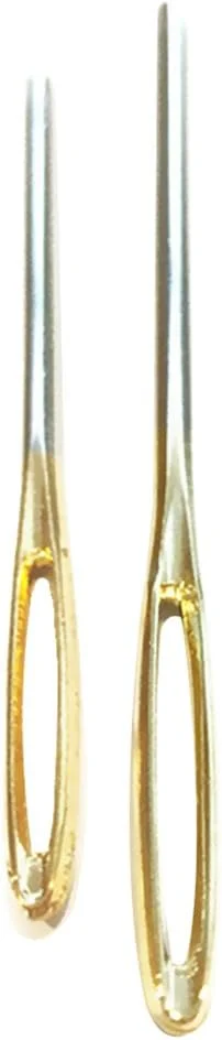 2 عدد سوزن خیاطی چشم بزرگ، سوزن های ضخیم دستی برای گلدوزی و رفو