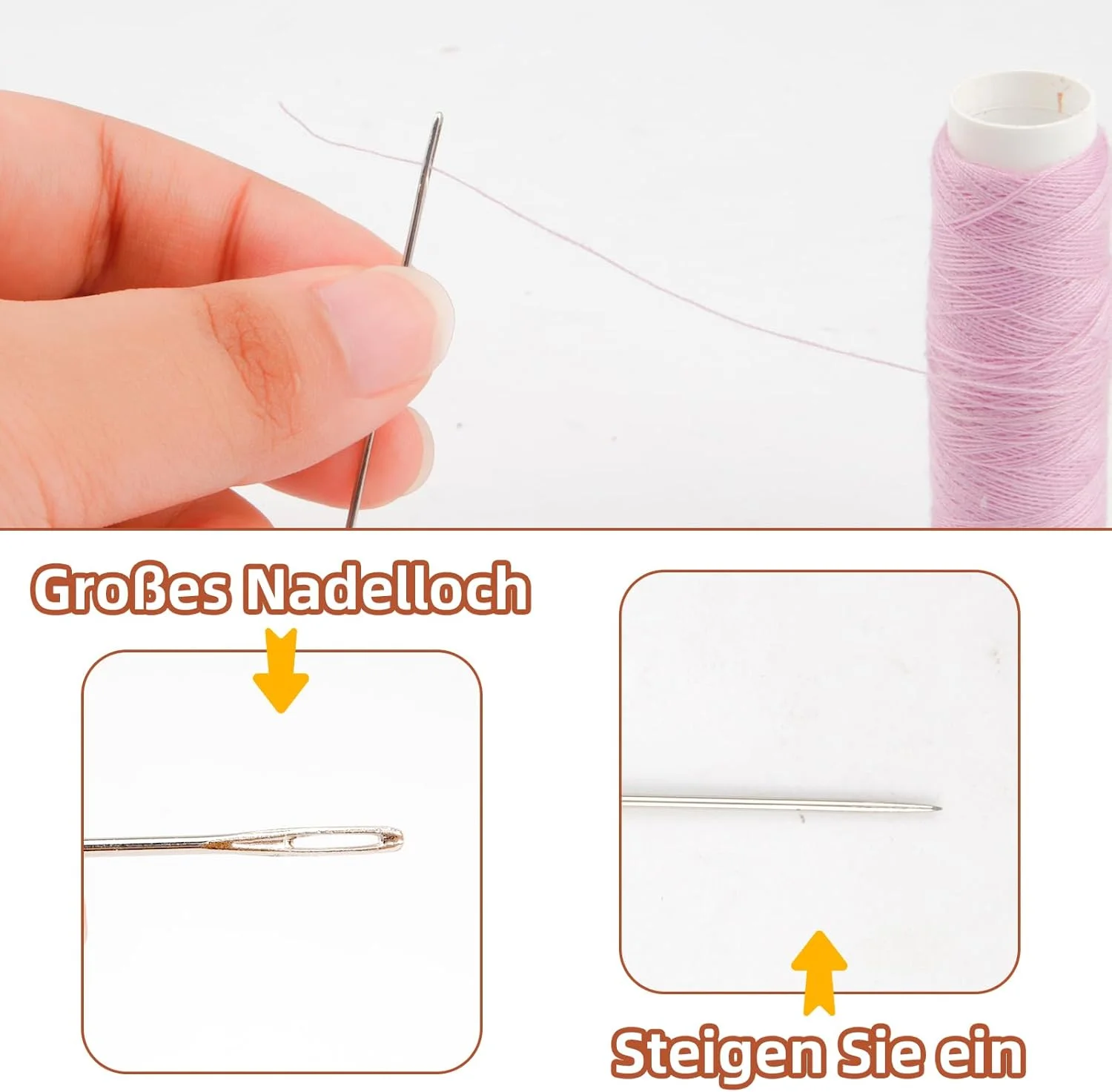 ست سوزن خیاطی 9 عددی با چشمی بزرگ، شامل سوزن های دستی و سوزن های رفو، سوزن خیاطی چشمی بزرگ برای گلدوزی، خیاطی، کوک متقاطع، چرم و صنایع دستی، 7.5/10/12.5/15/20/25/30 سانتی متر ست سوزن خیاطی 9 عددی با چشمی بزرگ، شامل سوزن های دستی و سوزن های رفو، سوزن خیاطی چشمی بزرگ برای گلدوزی، خیاطی، کوک متقاطع، چرم و صنایع دستی، 7.5/10/12.5/15/20/25/30 سانتی متر