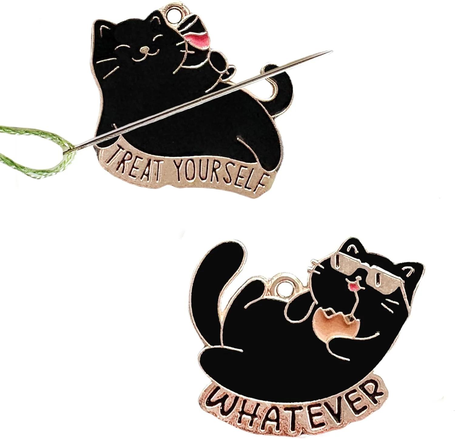 نگهدارنده سوزن مغناطیسی طرح گربه (2 عددی) مناسب برای گلدوزی، شماره دوزی، خیاطی و نگهداری سوزن و سنجاق