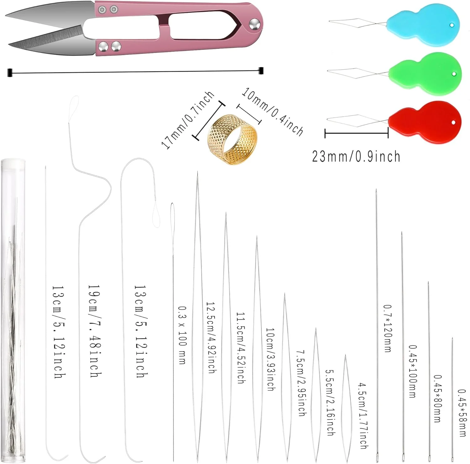 مجموعه سوزن مهره‌بافی Peirich شامل 42 قطعه، سوزن‌های مهره‌بافی خمیده چشم بزرگ، سوزن‌های بلند و مستقیم نخ مهره‌بافی، سوزن‌های مهره‌های دانه‌ای، سوزن‌های مهره‌بافی چشم بزرگ، سوزن‌های مهره‌بافی گیره‌ای برای ساخت جواهرات