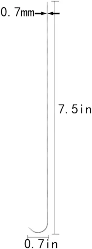 6 عدد سوزن مهره دوزی - سوزن های مهره دوزی گیره ای 7.5 اینچی برای چرخ مهره، قطر 0.7 میلی متر، سوزن های مهره دوزی کارآمد و محکم برای ساخت جواهرات (4-خمیده/0.7 میلی متر)