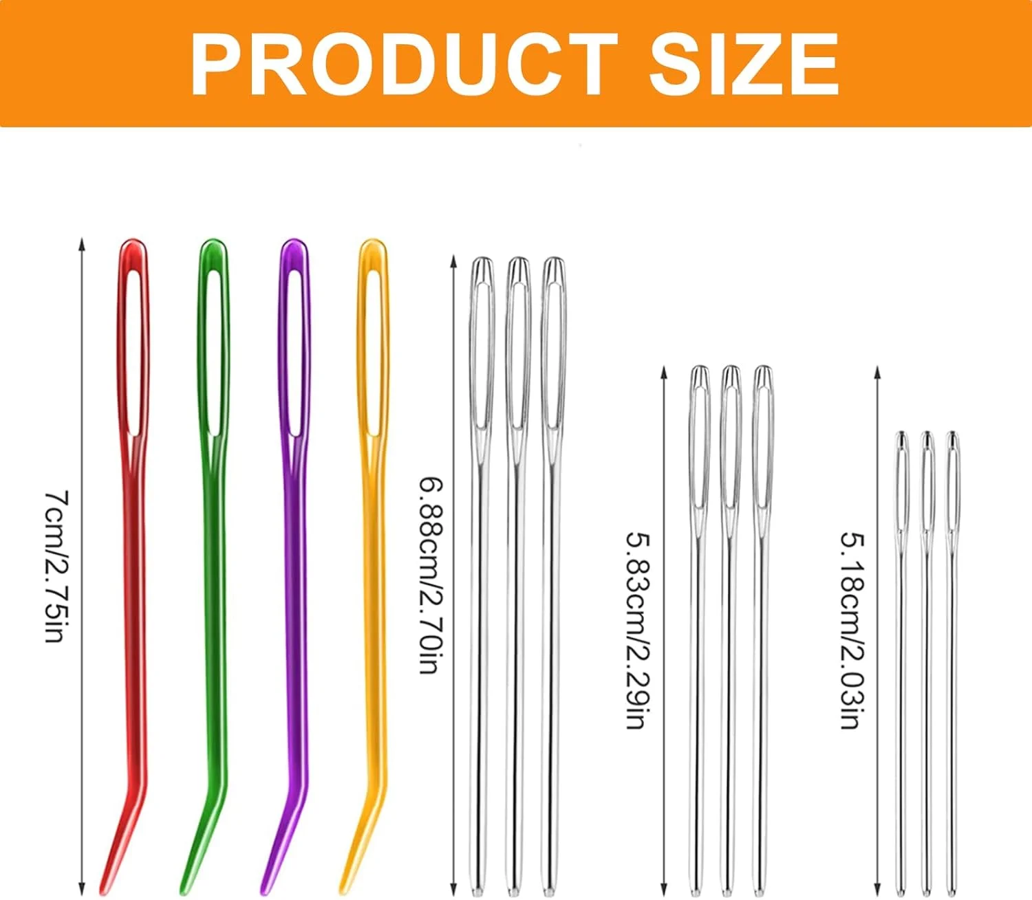 16 عدد سوزن ضخیم ته گرد با سوراخ بزرگ - سوزن های رفو برای پشم - سوزن های قلاب بافی و خیاطی - سوزن های ملیله دوزی برای بافندگی و صنایع دستی DIY (رنگ های تصادفی) 16 عدد سوزن ضخیم ته گرد با سوراخ بزرگ - سوزن های رفو برای پشم - سوزن های قلاب بافی و خیاطی - سوزن های ملیله دوزی برای بافندگی و صنایع دستی DIY (رنگ های تصادفی)