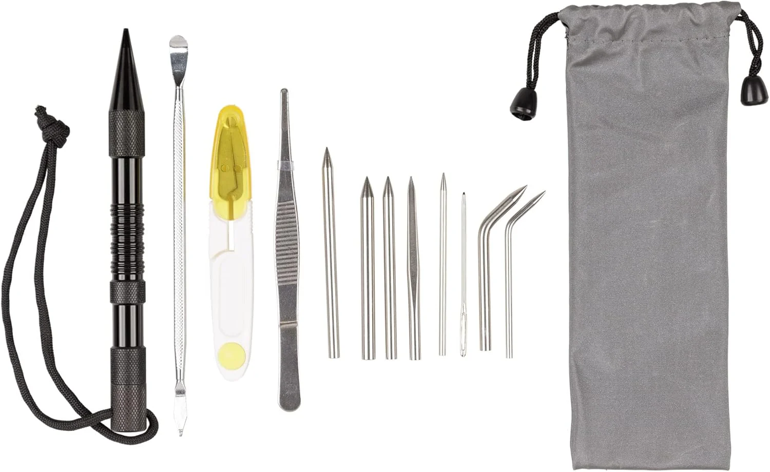 ست 12 عددی ابزار پاراکورد پلنت – فولاد ضد زنگ – سوزن های بندکشی/ابزار صاف کننده/ست بخیه برای کار با پاراکورد - DIY