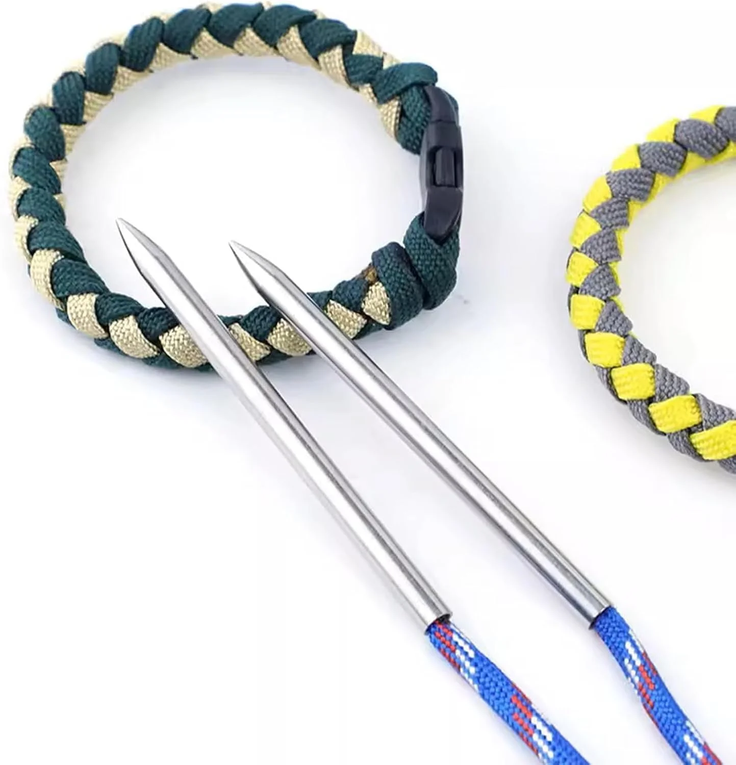 ست 6 تکه پاراکورد، لوازم جانبی پاراکورد، سوزن پاراکورد، سوزن اتصال، ابزار اتصال، سوزن خیاطی پاراکورد، برای دستبندهای صنایع دستی DIY، بند بافی، طناب، تزئین لباس