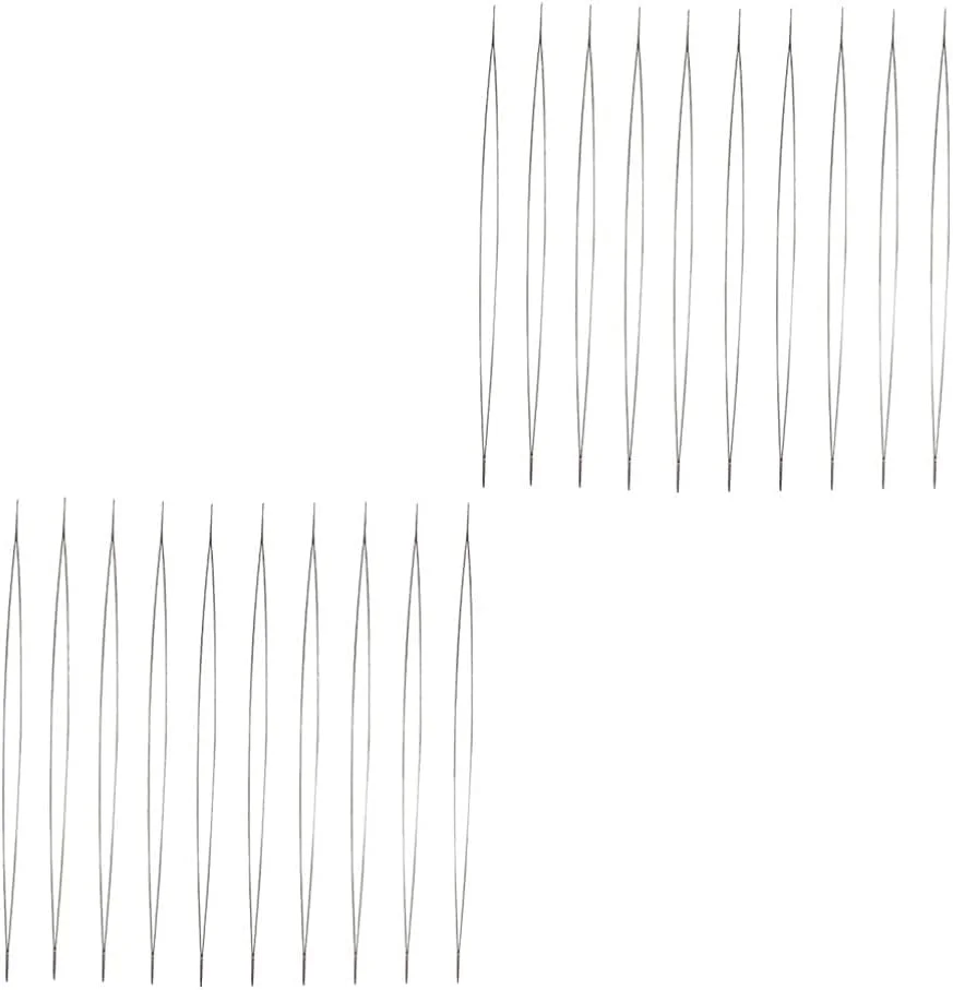 20 عدد سوزن مهره‌زنی بازشو، سوزن‌های مهره‌ای سیم آهنی، سوزن‌های گلدوزی مهره‌زنی مستقیم بلند برای ساخت جواهرات با نخ مهره‌ها