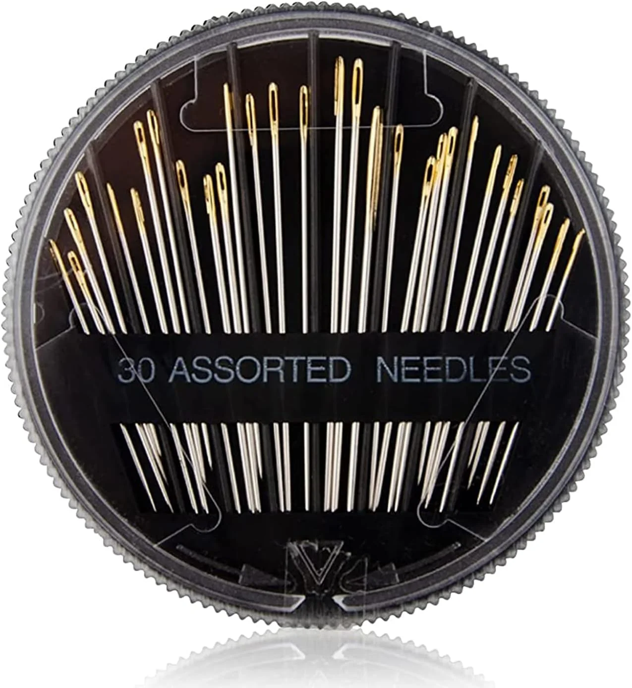 سوزن خیاطی Olakin [30 عدد]، سوزن های بخیه 3.2-5.1 سانتی متری، سوزن های رفو با جعبه پلاستیکی، برای کارهای دستی DIY نوع معمولی و خیاطی (مشکی)
