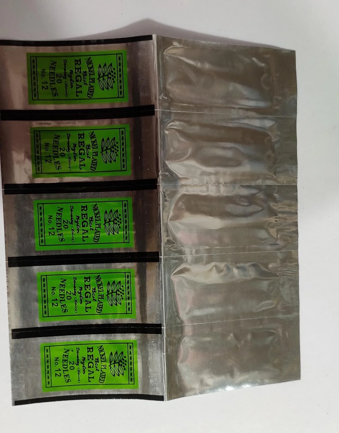 سوزن مهره دوزی خیاطی OMX برای لبه دوزی، مهره دوزی زردوزی و جواهرسازی - 5 بسته. - مجموع 100 سوزن (سایز 12)