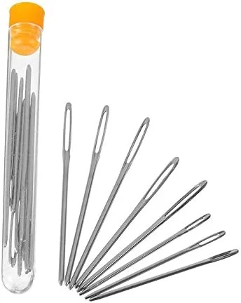 NEOCHY سوزن های چشم بزرگ 9 عددی، نوک گرد، 7 سانتی متر طول، سوراخ بزرگ، ابزار خیاطی و بافندگی دستی DIY NEOCHY سوزن های چشم بزرگ 9 عددی، نوک گرد، 7 سانتی متر طول، سوراخ بزرگ، ابزار خیاطی و بافندگی دستی DIY