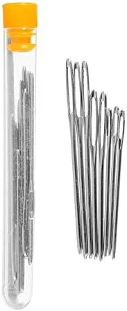 NEOCHY سوزن های چشم بزرگ 9 عددی، نوک گرد، 7 سانتی متر طول، سوراخ بزرگ، ابزار خیاطی و بافندگی دستی DIY