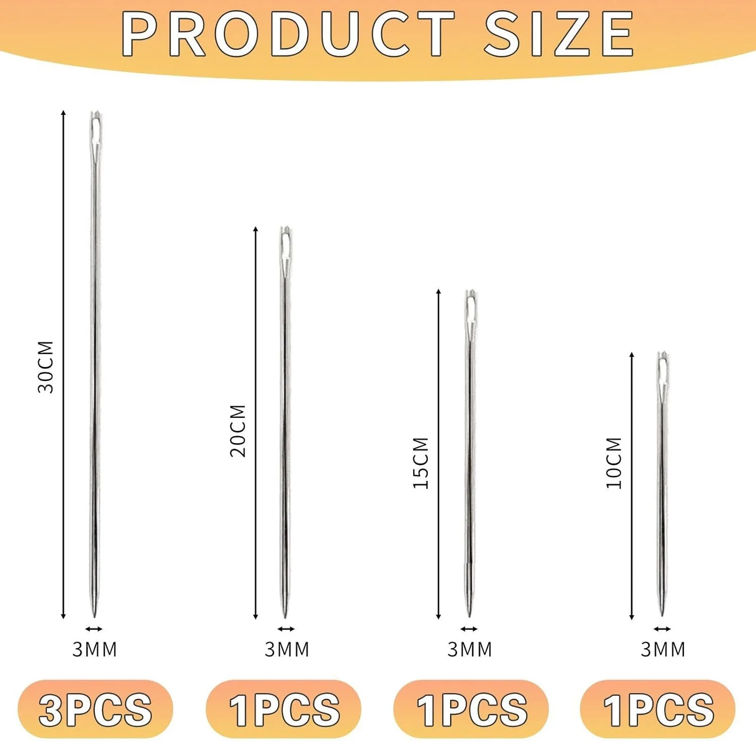NIDHFG 6 عدد سوزن فولادی، سوزن خیاطی، ابزار خیاطی دست ساز، لوازم جانبی صنایع دستی DIY، سوزن خیاطی خانگی. NIDHFG 6 عدد سوزن فولادی، سوزن خیاطی، ابزار خیاطی دست ساز، لوازم جانبی صنایع دستی DIY، سوزن خیاطی خانگی.