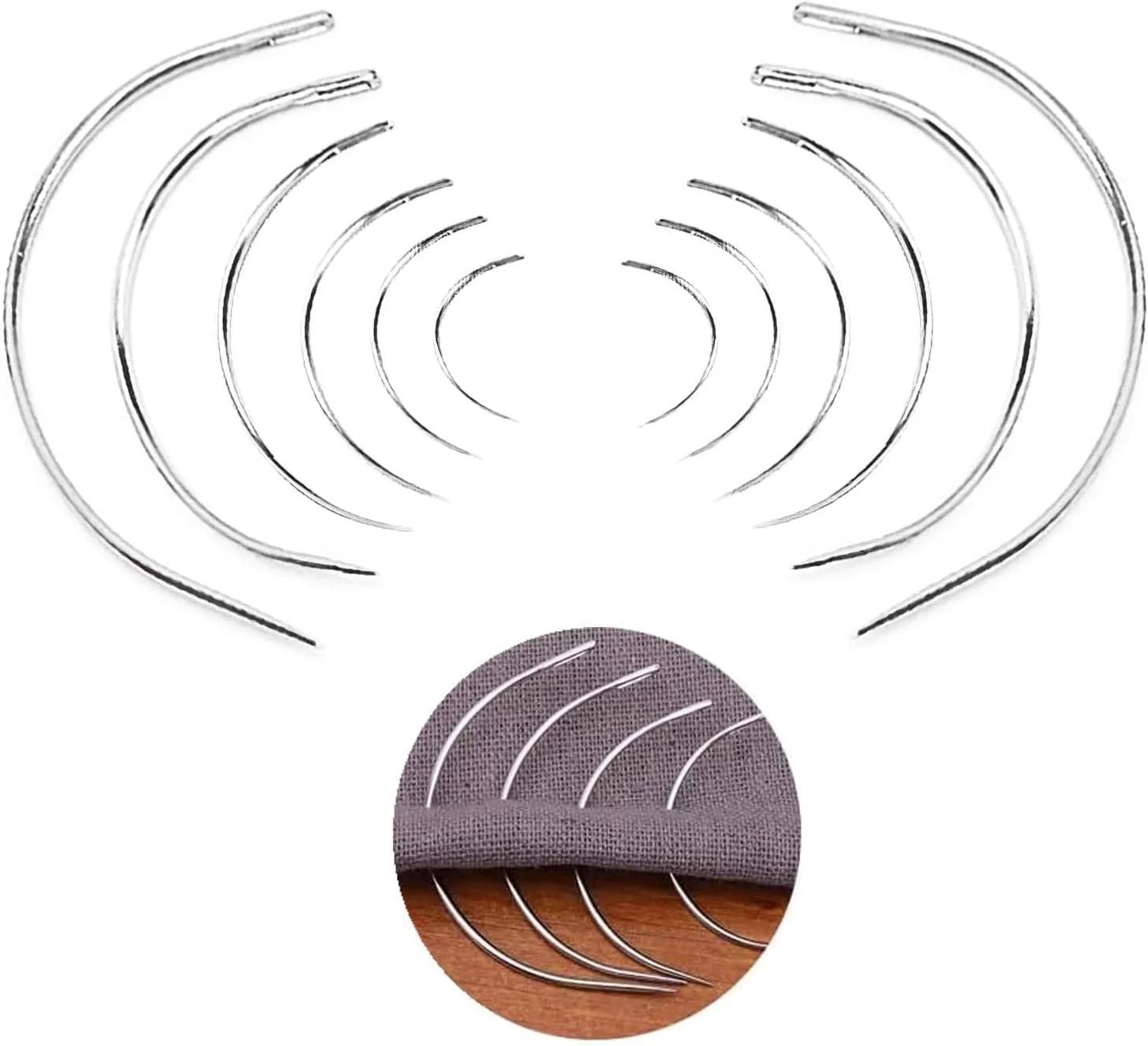 نیاتا 12 عدد سوزن چرمی خمیده، سوزن های خیاطی خمیده ظریف، سوزن های چرمی دوزی، سوراخ بزرگ، 2 اینچ 2.5 اینچ 3.5 اینچ 4 اینچ 5 اینچ سوزن چرمی C شکل برای تعمیر چرم، DIY نیاتا 12 عدد سوزن چرمی خمیده، سوزن های خیاطی خمیده ظریف، سوزن های چرمی دوزی، سوراخ بزرگ، 2 اینچ 2.5 اینچ 3.5 اینچ 4 اینچ 5 اینچ سوزن چرمی C شکل برای تعمیر چرم، DIY