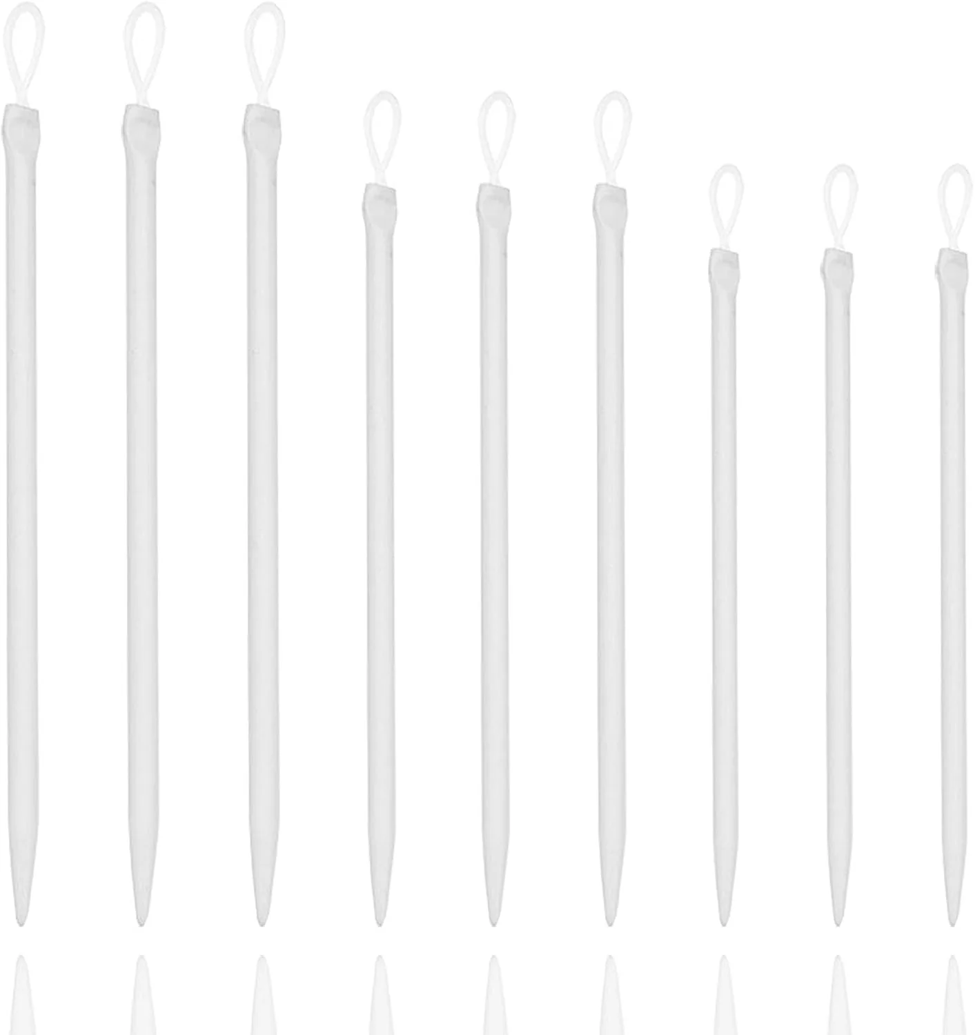 9 عدد سوزن پشمی نایلونی با حلقه، سوزن های خیاطی چشم بزرگ، نخ نایلونی، نخ رد کن طناب، ابزار و لوازم جانبی بافندگی دستی، قلاب بافی و خیاطی