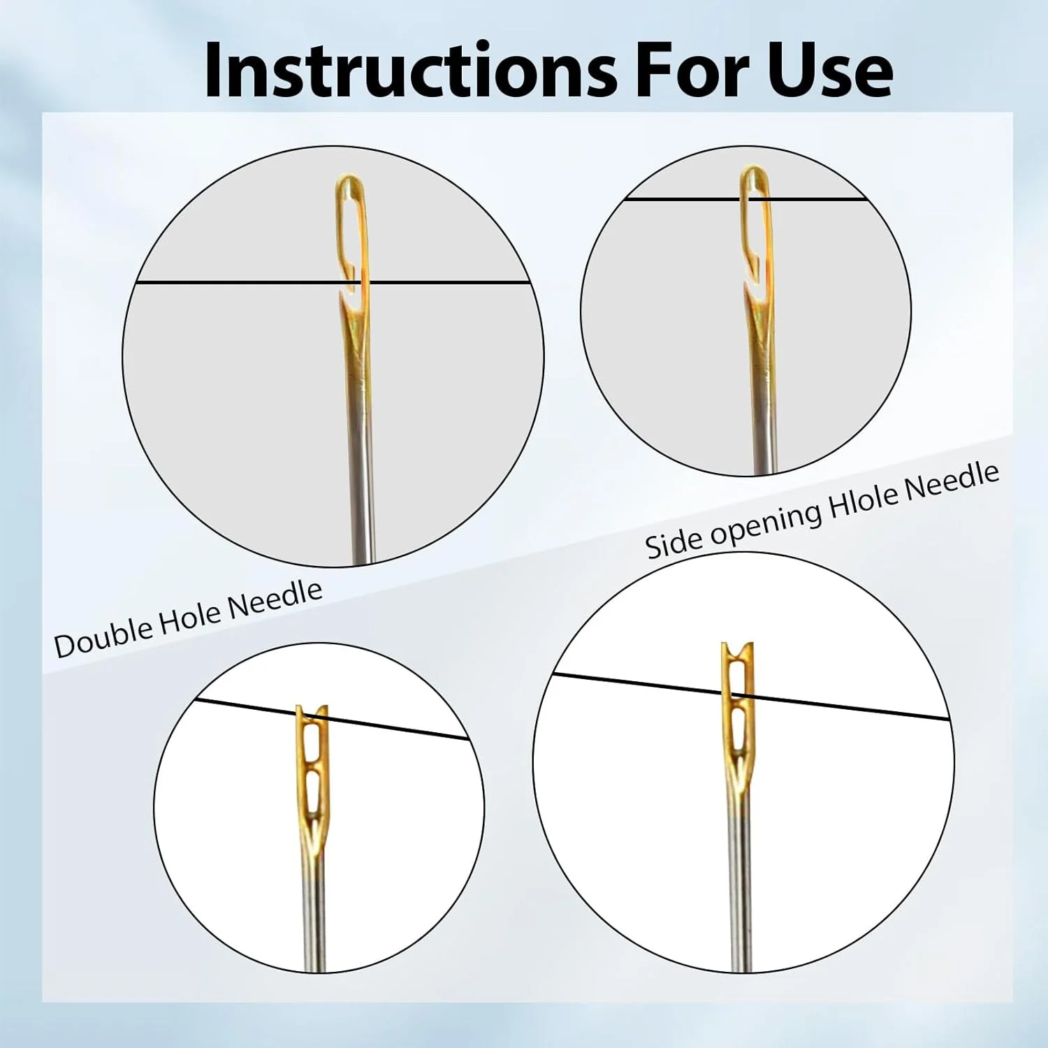 48 عدد سوزن نخ آسان دستی، 3 سایز سوزن نخ خودکار برای کارهای دستی DIY نوع معمولی، خیاطی و گلدوزی 48 عدد سوزن نخ آسان دستی، 3 سایز سوزن نخ خودکار برای کارهای دستی DIY نوع معمولی، خیاطی و گلدوزی