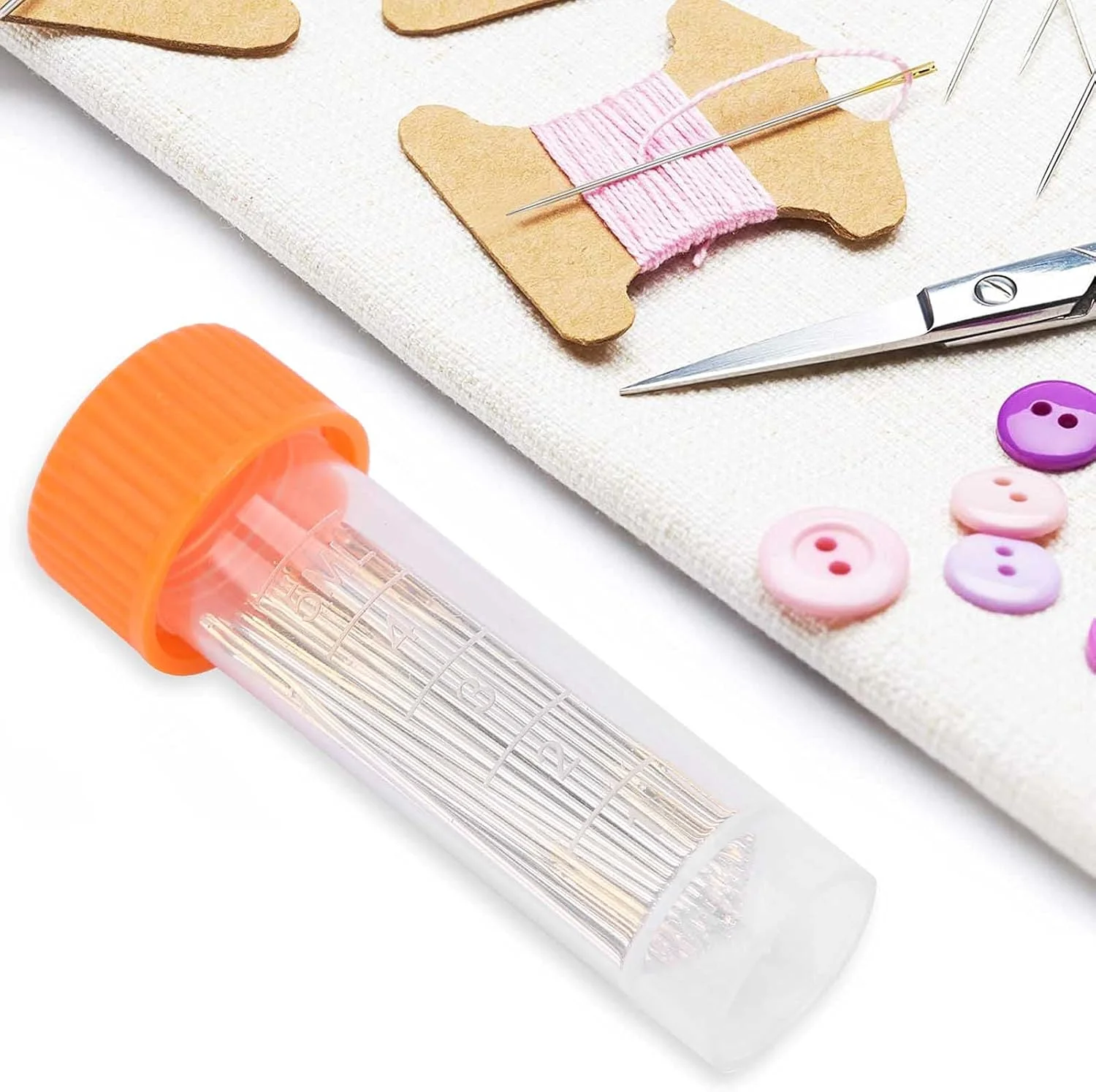 100 عدد سوزن گلدوزی، سوزن های گلدوزی استیل ضد زنگ، سوزن های فلزی چشم بزرگ برای دوخت گلدوزی با جعبه نگهداری برای صنایع دستی هنری خیاطی دستی (شماره 24)