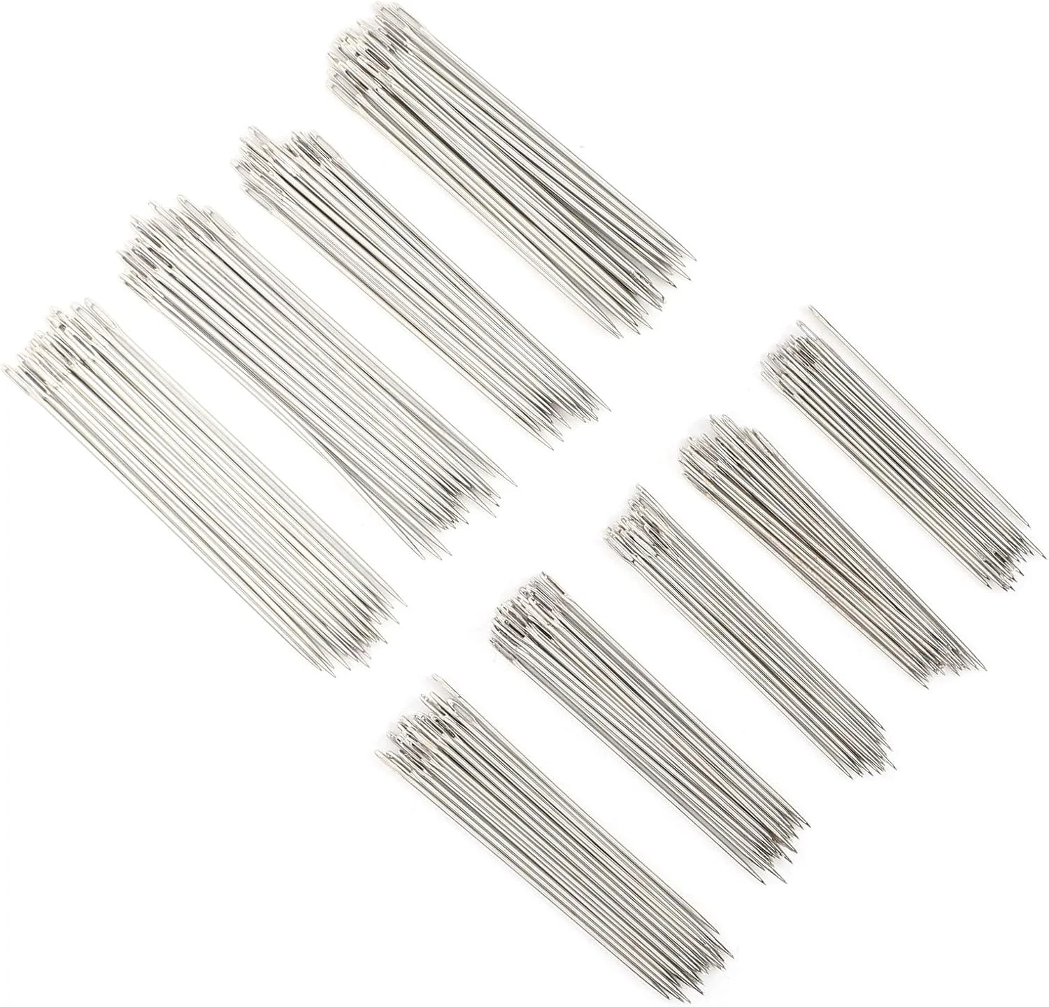 216 عدد سوزن خیاطی استیل ضد زنگ، سوزن های گلدوزی، دوخت دستی، تعمیر لحاف، مناسب برای مصارف خانگی و DIY (ست سوزن خیاطی دستی سوراخ بزرگ C)