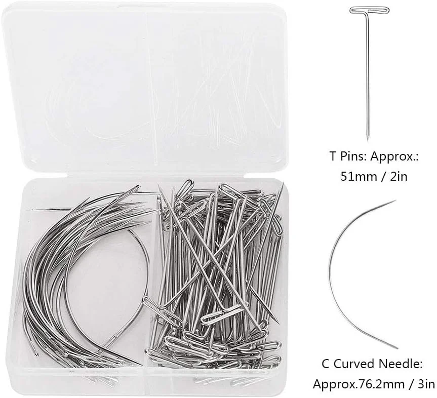 ست سوزن های خمیده C و سوزن های T، ابزار خیاطی سوزن های خمیده C و سوزن های T، صنایع دستی چرمی دست ساز برای مسدود کردن سوزن های چند منظوره