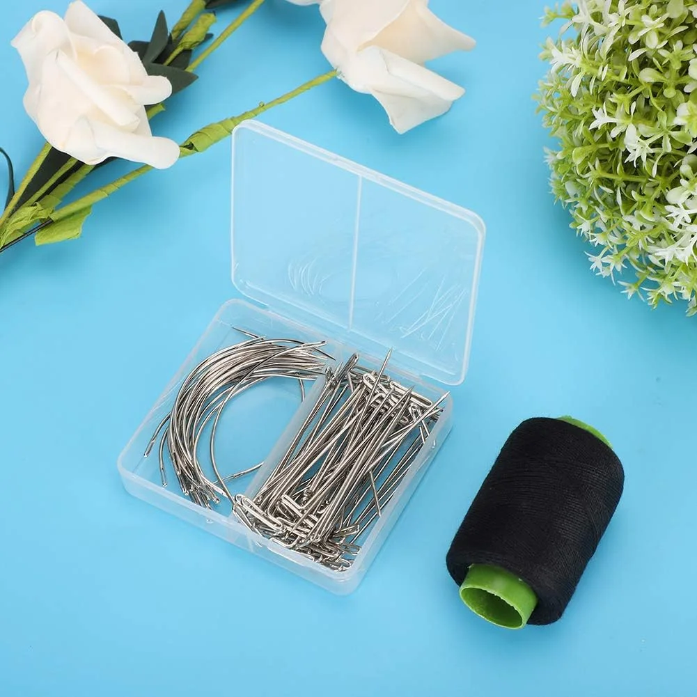 ست سوزن های خمیده C و سوزن های T، ابزار خیاطی سوزن های خمیده C و سوزن های T، صنایع دستی چرمی دست ساز برای مسدود کردن سوزن های چند منظوره