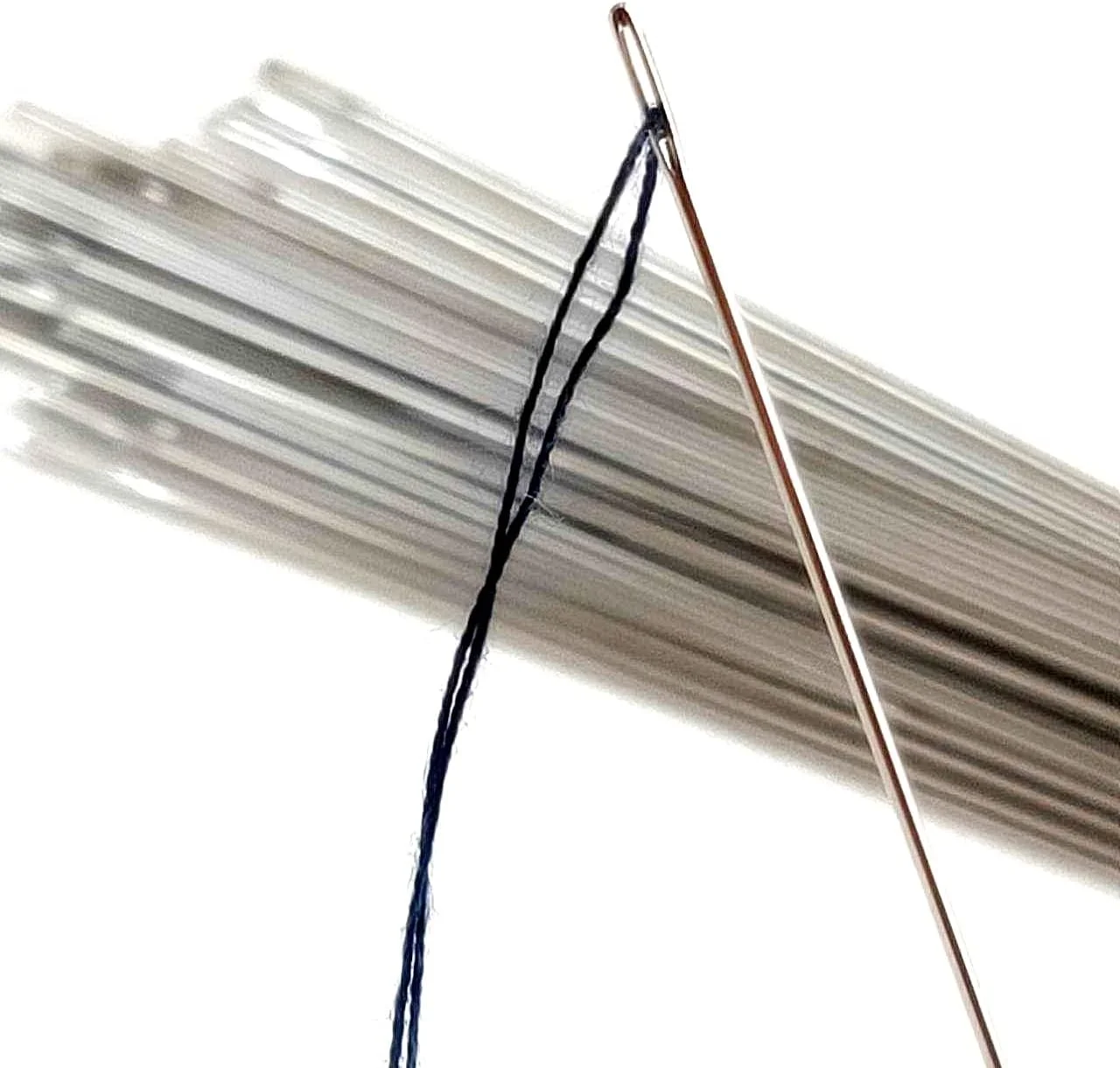 پکیج 75 عددی سوزن های خیاطی دستی poppip (25 عدد سایز #6، 25 عدد سایز #8، 25 عدد سایز #9) سوزن های بلند دو چشمی بزرگ با کیفیت ژاپنی، تیز برای دوخت دستی، تعمیر پارچه، صنایع دستی، گلدوزی، سرگرمی و DIY