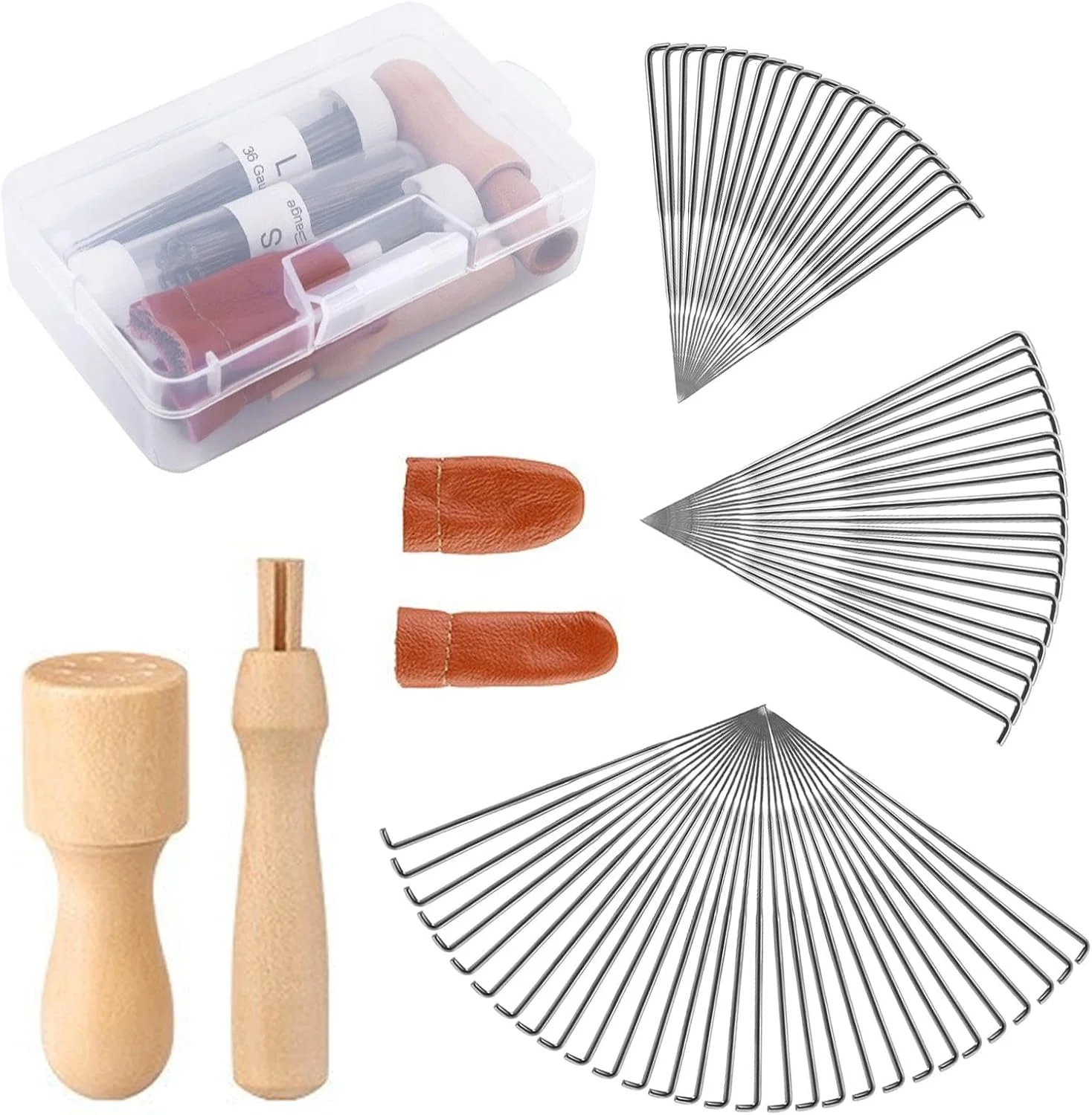 ست سوزن نمد دوزی 74 تکه، سوزن های نمد دوزی برای نمد دوزی خشک، سوزن های نمد دوزی در 3 سایز، ست ابزار سوزن نمد دوزی پشمی، لوازم جانبی ابزار سوزن نمد دوزی برای مبتدیان، نمد دوزی پشمی حرفه ای DIY