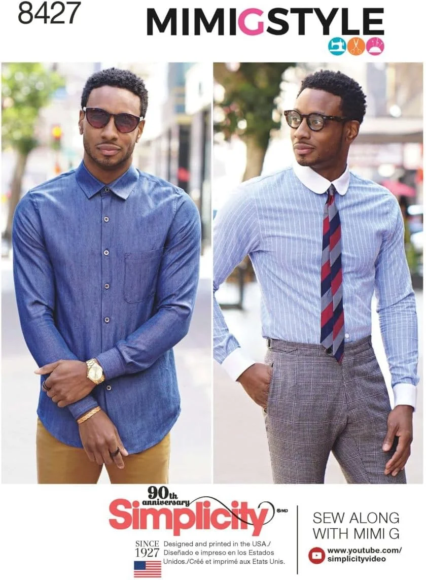 الگوی پیراهن مردانه مدل Simplicity 8427 با یقه و سرآستین های متنوع توسط Mimi G الگوی پیراهن مردانه مدل Simplicity 8427 با یقه و سرآستین های متنوع توسط Mimi G