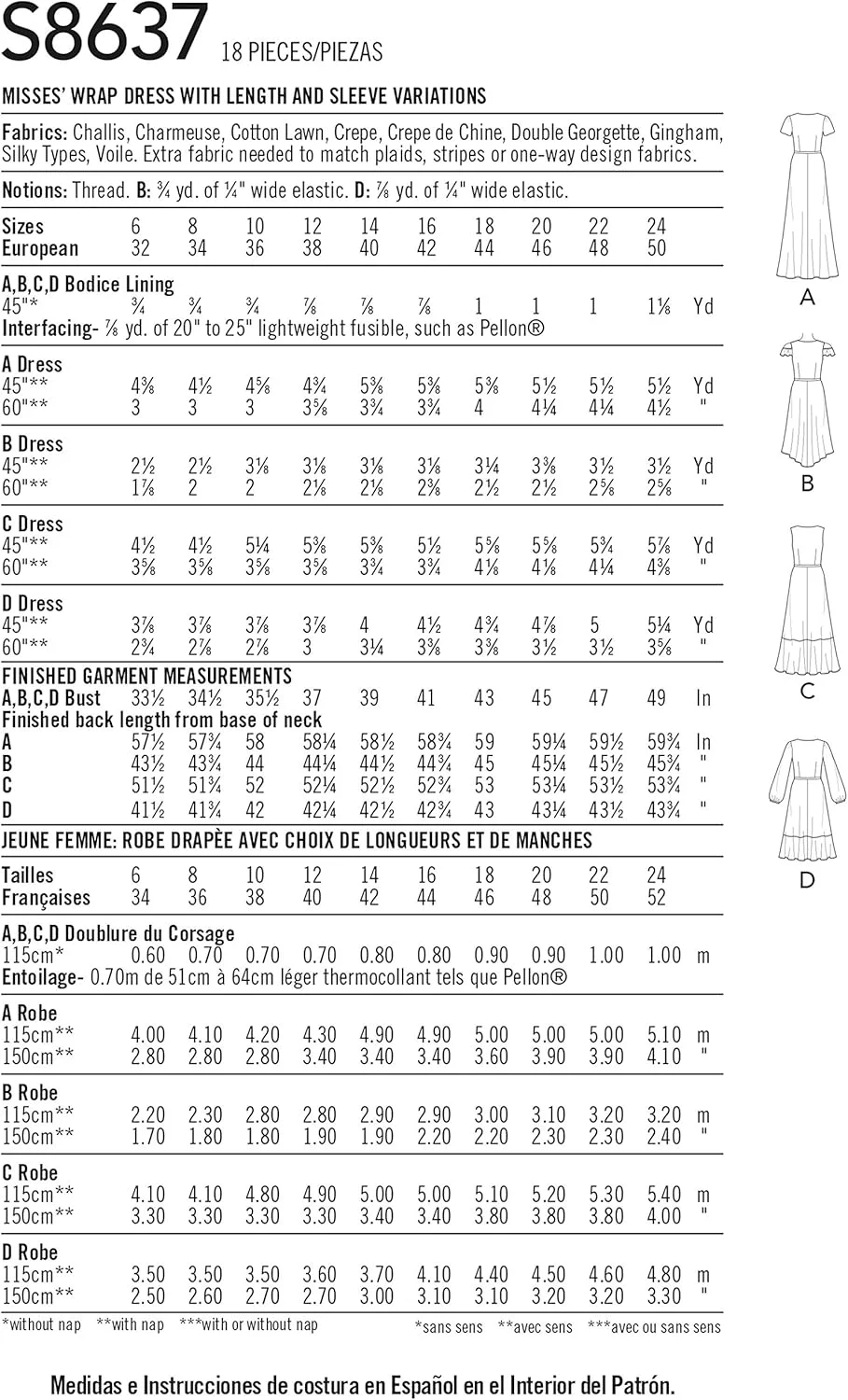 الگوی خیاطی سیمپلیسیتی کریتیو کورپ سایز 6-8-10-12، 6-8-10-12-14