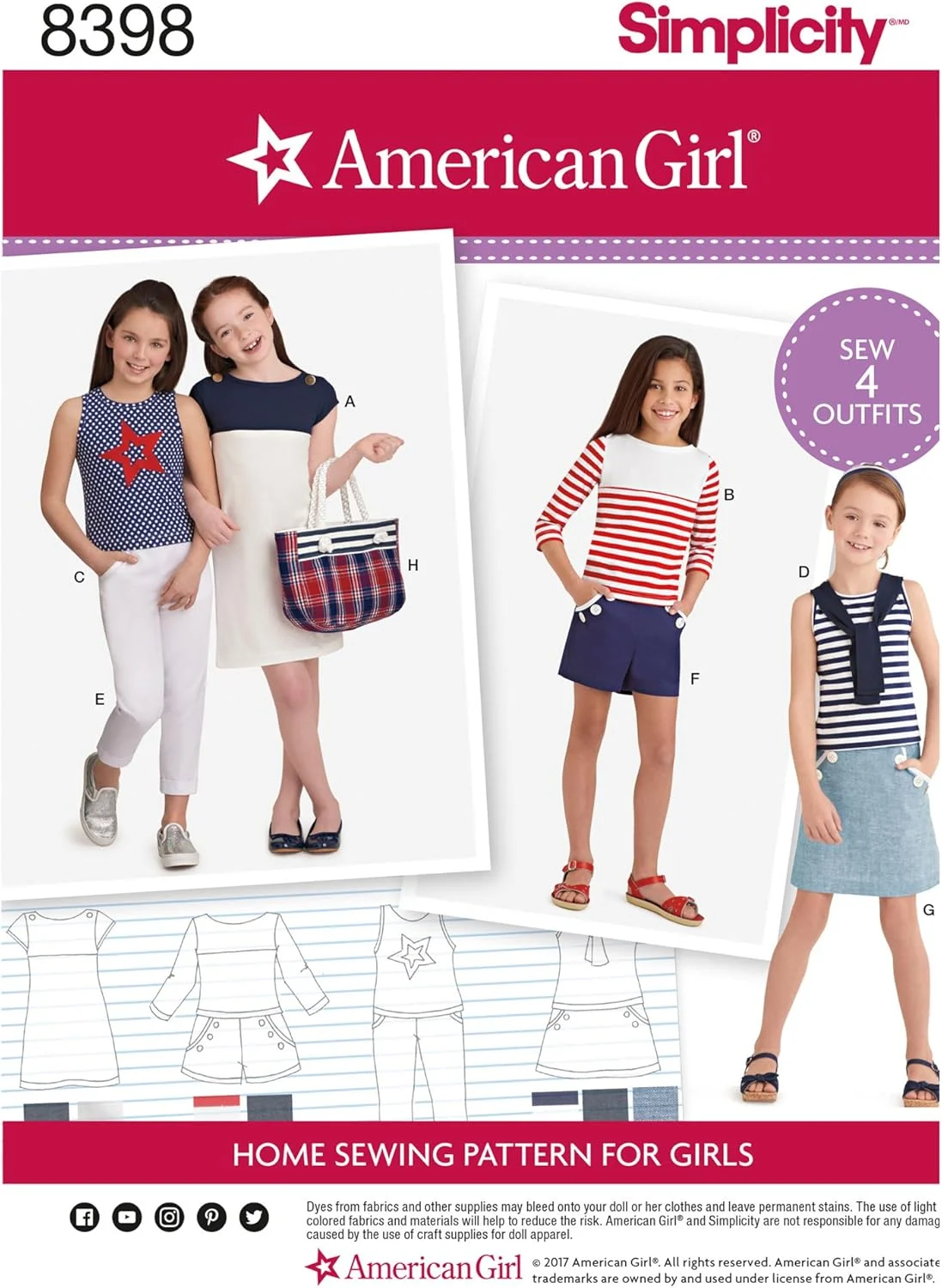 الگوی خیاطی Simplicity Creative Patterns برای کودکان، A (3-4-5-6-7-8) الگوی خیاطی Simplicity Creative Patterns برای کودکان، A (3-4-5-6-7-8)