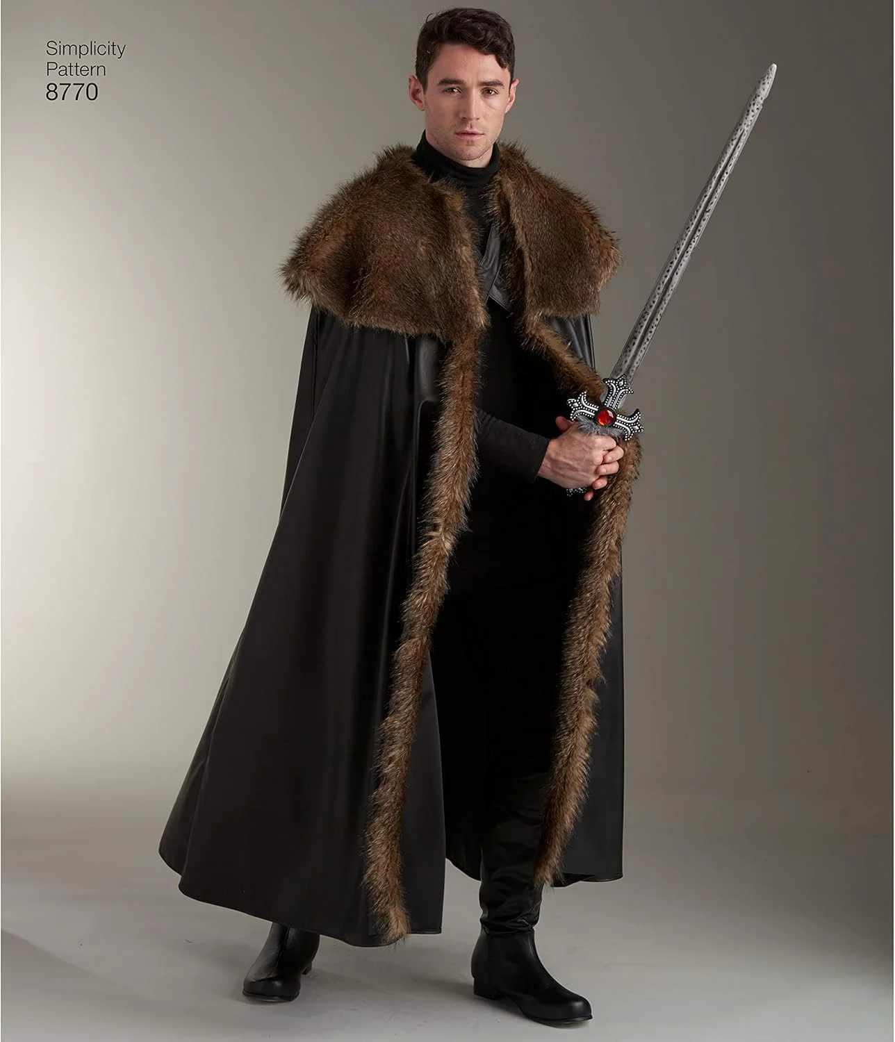 الگوی خیاطی شنل فانتزی هالووین و لباس Cosplay مدل Simplicity 8770، مناسب برای هر دو جنس، 4 مدل، یک سایز