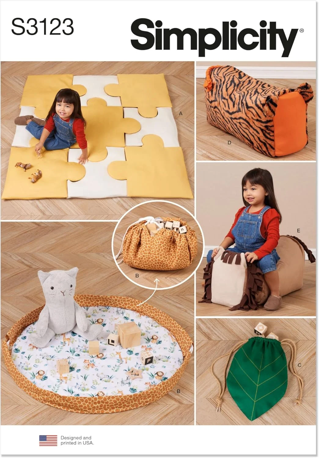 الگوی خیاطی سیمپلیسیتی SS3123OS لوازم جانبی اتاق بازی OS (تک سایز)