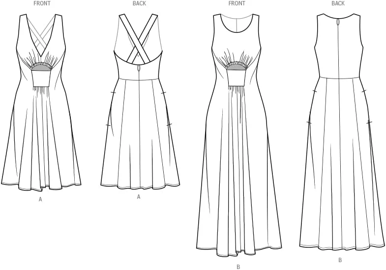 الگوی خیاطی SIMPLICITY SS9946Y5 لباس زنانه توسط Mimi G Style Y5 (18-20-22-24-26)