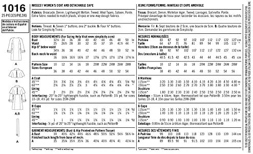 الگوی خیاطی سادگی 1016: کت زنانه و سایز بزرگ توسط Mimi G Style، سایز AA(10-12-14-16-18)، کاغذی، سفید