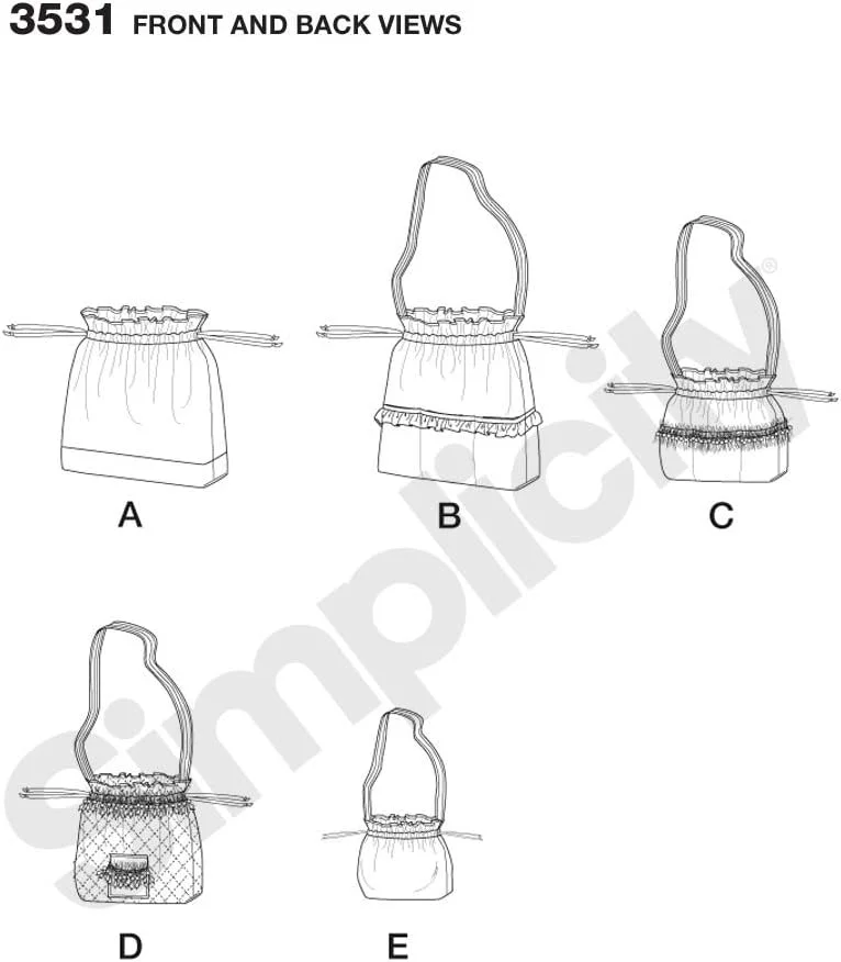 الگوی خیاطی سادگی 3531 لوازم جانبی، A (همه سایزها)
