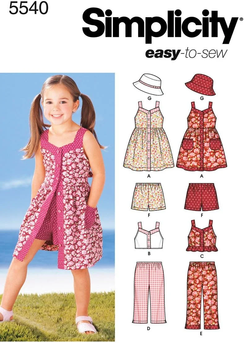 الگوی خیاطی سادگی 5540 - لباس کودک