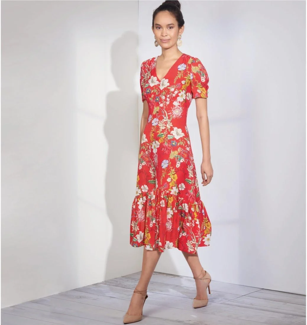 الگوی خیاطی سادگی S8875، لباس زنانه، کاغذی، سفید، متنوع