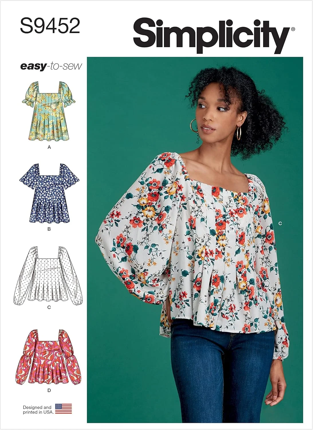 الگوی خیاطی سادگی S9452 تاپ زنانه