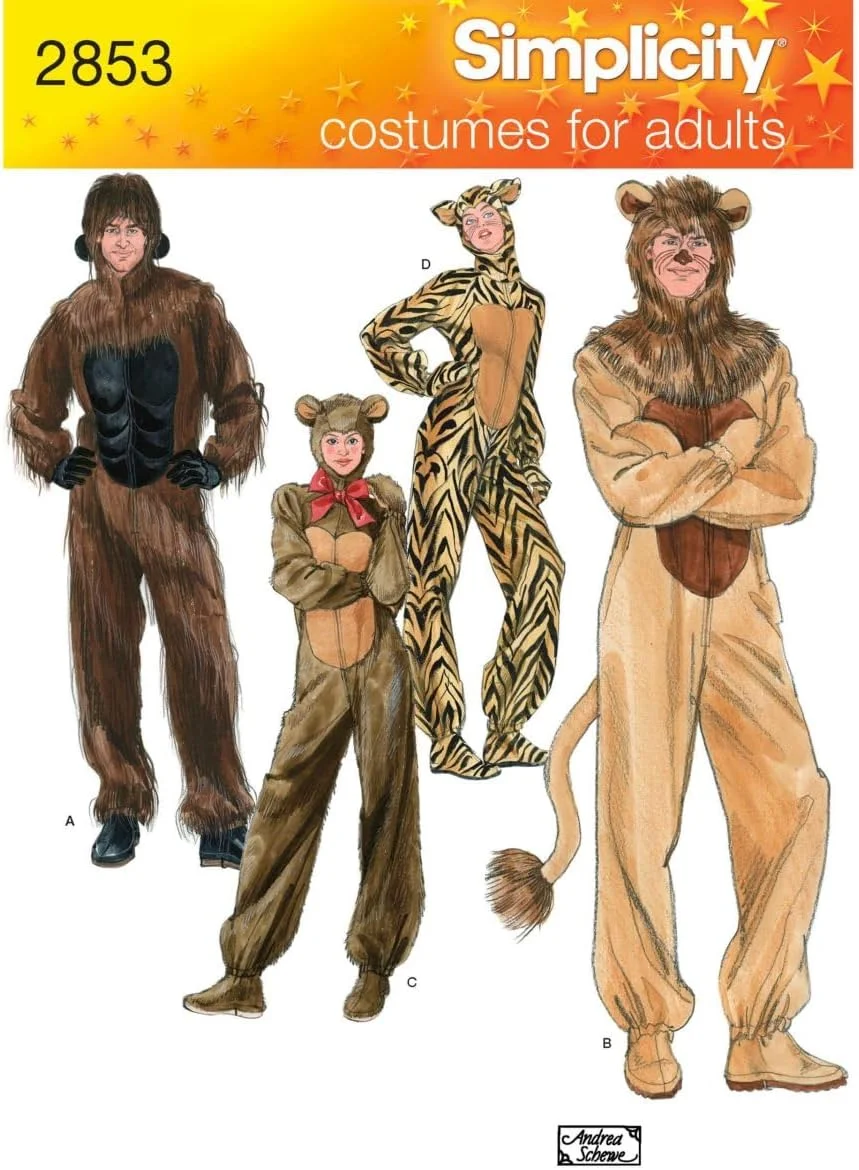 الگوی خیاطی سادگی U02853A لباس های بزرگسالان، کاغذی، سفید، A (XS,S,M,L,XL)