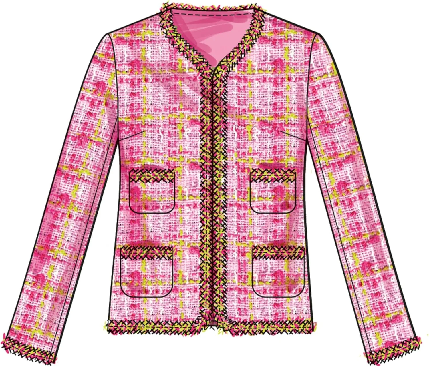 الگوی خیاطی ژاکت کشباف آستردار و فیت زنانه سایز کوچک Simplicity SS3074K5، شورت پاچه گشاد و شلوار پاچه گشاد، کد طراحی S3074، سایزهای 8-10-12-14-16 الگوی خیاطی ژاکت کشباف آستردار و فیت زنانه سایز کوچک Simplicity SS3074K5، شورت پاچه گشاد و شلوار پاچه گشاد، کد طراحی S3074، سایزهای 8-10-12-14-16