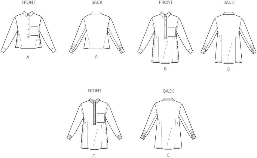 الگوی خیاطی تاپ و تونیک زنانه Simplicity SS3068A، کد طراحی S3068، سایزهای XS-S-M-L-XL-XXL