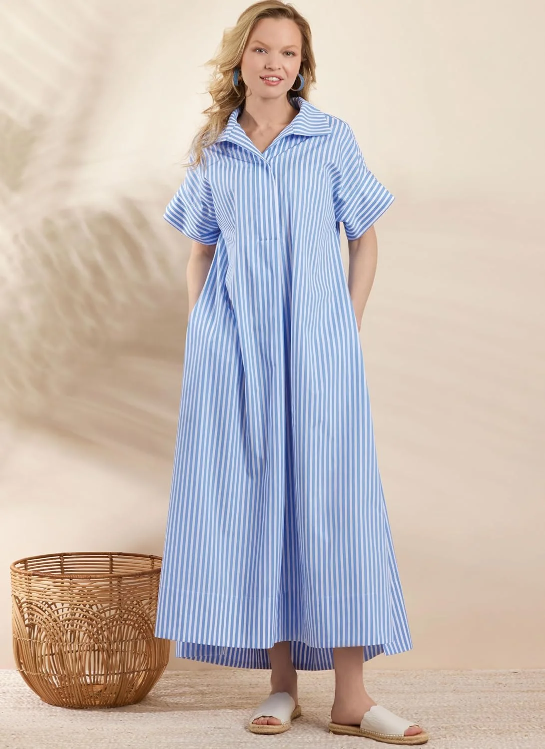 الگوی خیاطی لباس زنانه گشاد و یقه دار مدل Simplicity SS3130H5، کد طراحی S3130، سایزهای 6-8-10-12-14 الگوی خیاطی لباس زنانه گشاد و یقه دار مدل Simplicity SS3130H5، کد طراحی S3130، سایزهای 6-8-10-12-14