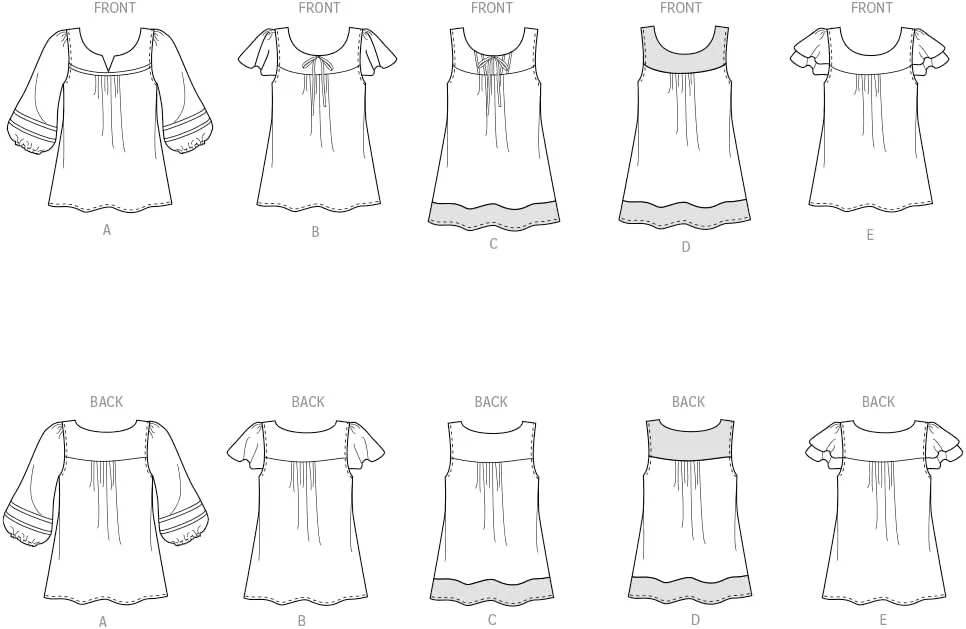 الگوی خیاطی تونیک و تاپ زنانه سیمپلیسیتی مدل U06871A، طرح نیو لوک، آسان دوز، کد 6871، سایزهای 38 تا 50