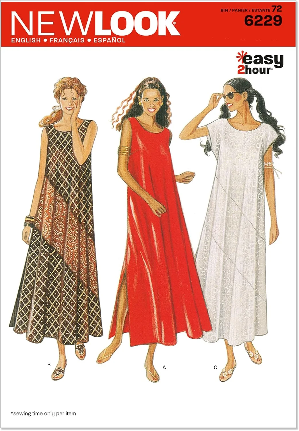 الگوهای خیاطی لباس زنانه بدون آستین Simplicity U06229A New Look، کد 6229، سایزهای 8-18